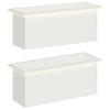 Garden Planter with LED 2 Pcs White 30 X 80 X 30 Cm Steel