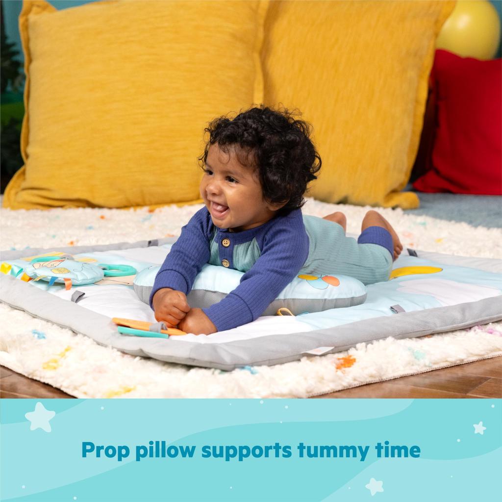 Bright Starts Winnie the Pooh Tummy Time Activity Gym 0 months Activity Gym Baby Gym Baby Mat Play Gym Blue 13124