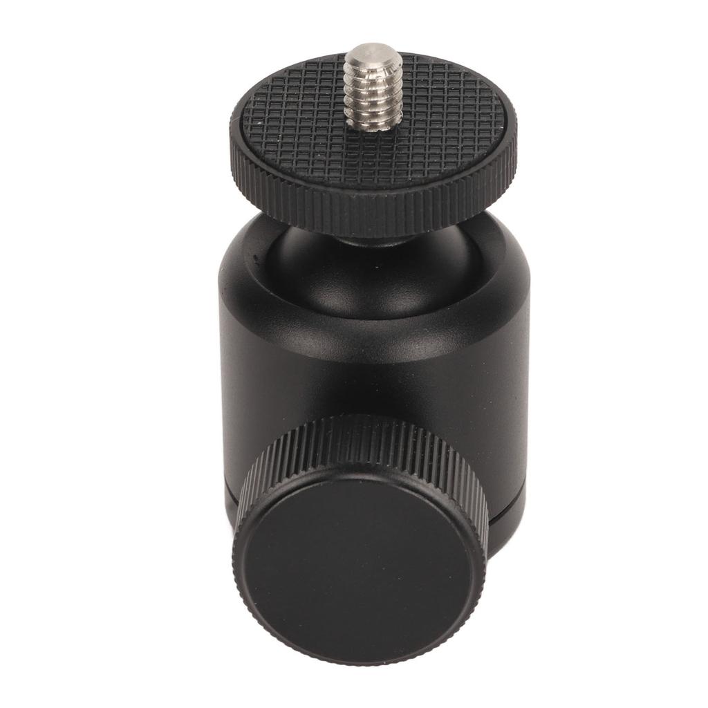 Mini Ball Head 14in Screw 38in Thread 360 Degree Rotatable Aluminum Alloy Camera Hot Shoe Mount