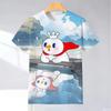 Лето Новая Модная Марка Мед Снежный Лед Город Снежный Король Мультфильм Аниме 3D Принт Молодежная Студенческая Детская Футболка