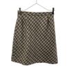 FOXEY Made In Japan Wool Check Pattern Mini Skirt 40 Brown Women Used