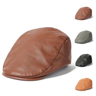 Кожаная кепка в британском стиле, мужской берет, зимняя кепка вперед, фуражка, кепки газетчика для мужчин, шляпа плюща для водителя, шляпы художников Гэтсби