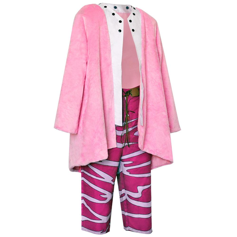 One Piece Donquixote Doflamingo Cosplay Costume Men's Halloween Party Outfit Set