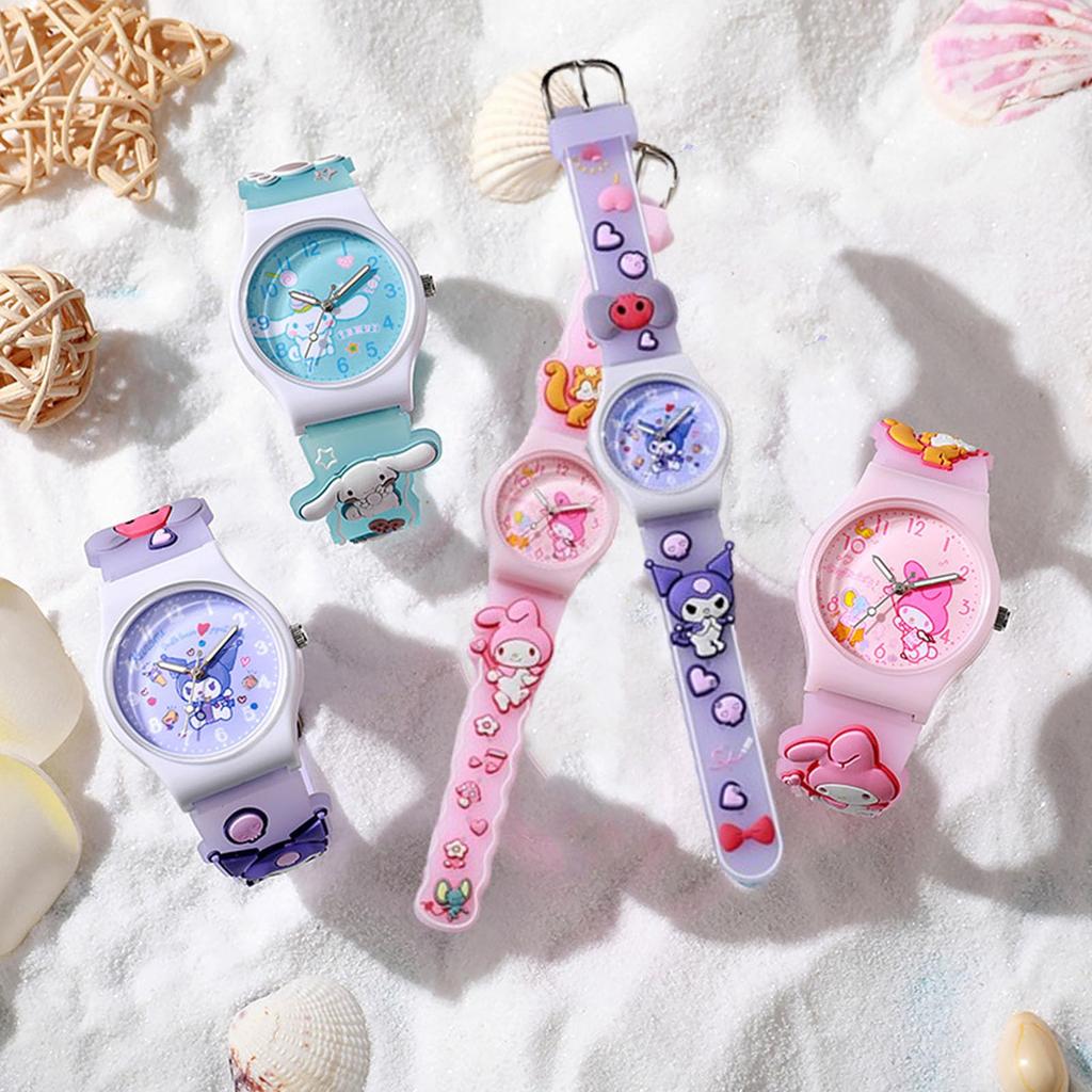 Sanrio Легкие Кварцевые Мультяшные Простые Милые Идеальный Подарок для Школы Розовые Детские Часы, Часы, Дизайн, Дизайн, Часы, Вход, День Рождения, Унисекс,