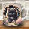 Очаровательная керамическая кружка с кошачьей тематикой. Идеально подходит для кофе, чая, молока. Идеальный подарок для друзей и семьи. Аксессуары для кофейни