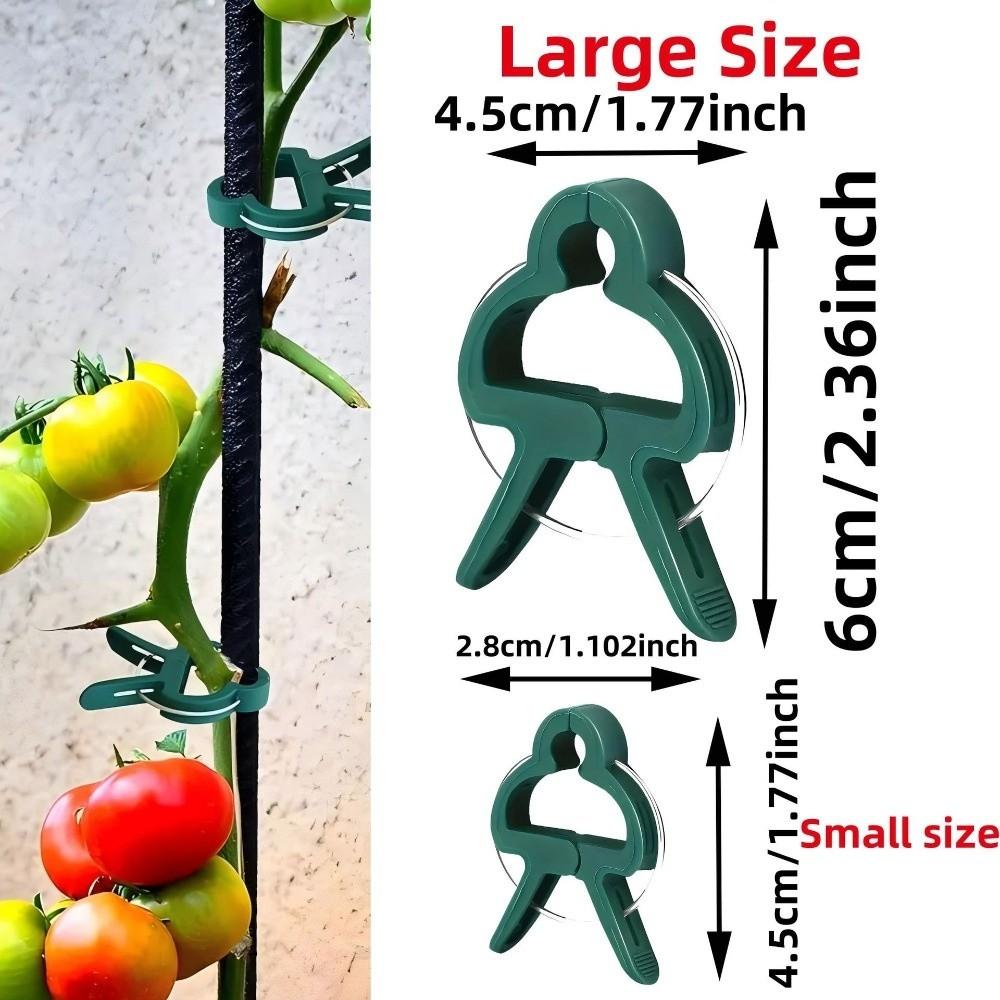 20PCS Gentle Grip Plant Support Clips Plastic Plant Securing Clamps Pepper Vines