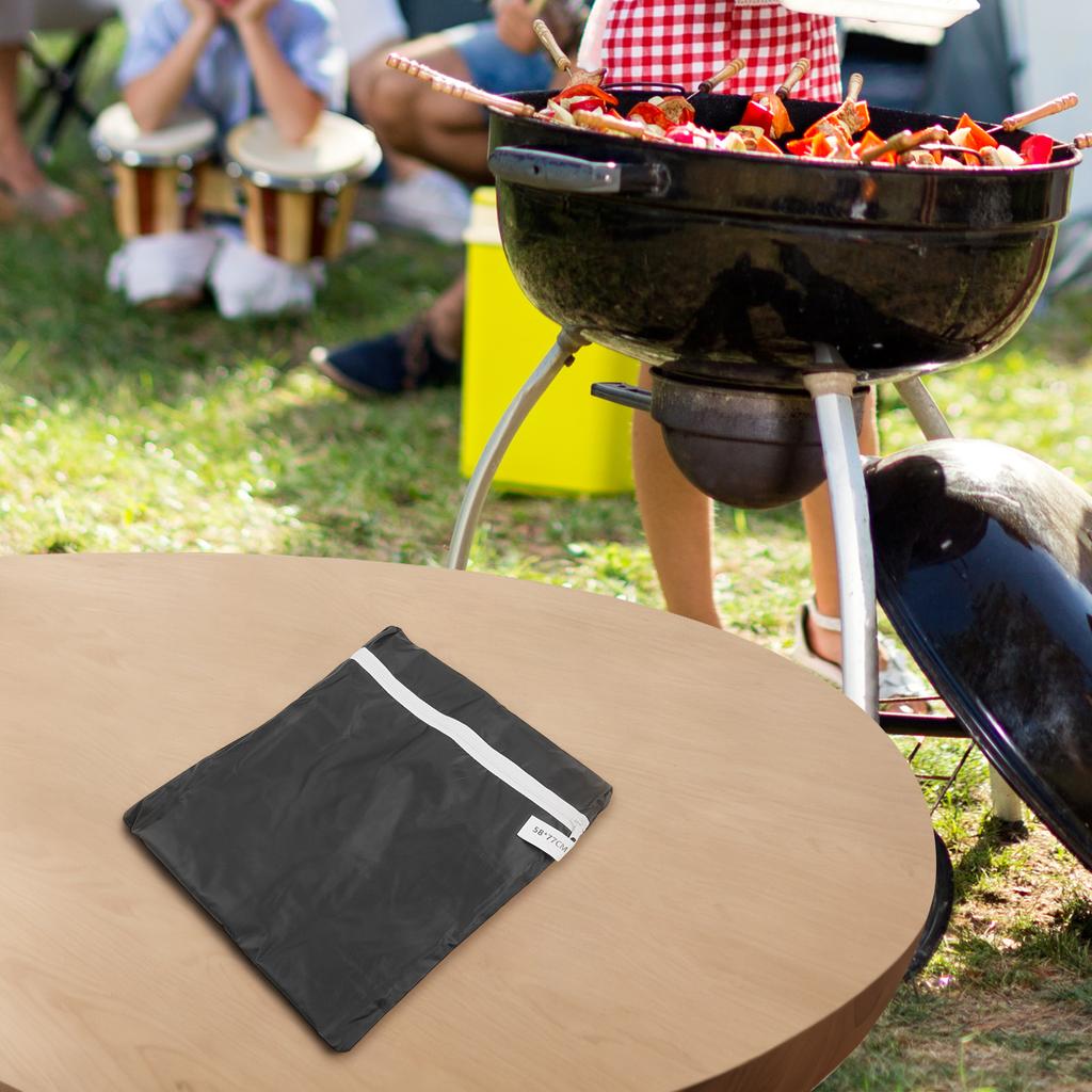 BBQ Grill Cover Grill 210D Oxford Cloth Barbecue Accessories Black Color Easy To Clean Outdoor Grill Protector