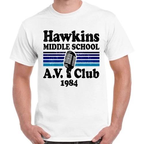 Hawkins Middle Av Club Stranger Things Coll Gift Retro T Shirt 2351