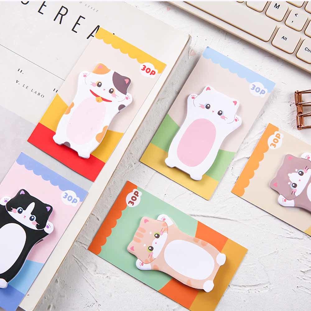 1 Pcs Cute Kawaii Cat Kitty Sticky Notes Sticker Memo Pad Scrapbooking School Office Supply Stationery Gift Bookmark