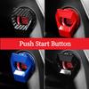 Universal Metal Push Start Button Trim Ring, Ignition Switch Protective Cover, Car Interior Sport Mod Parts