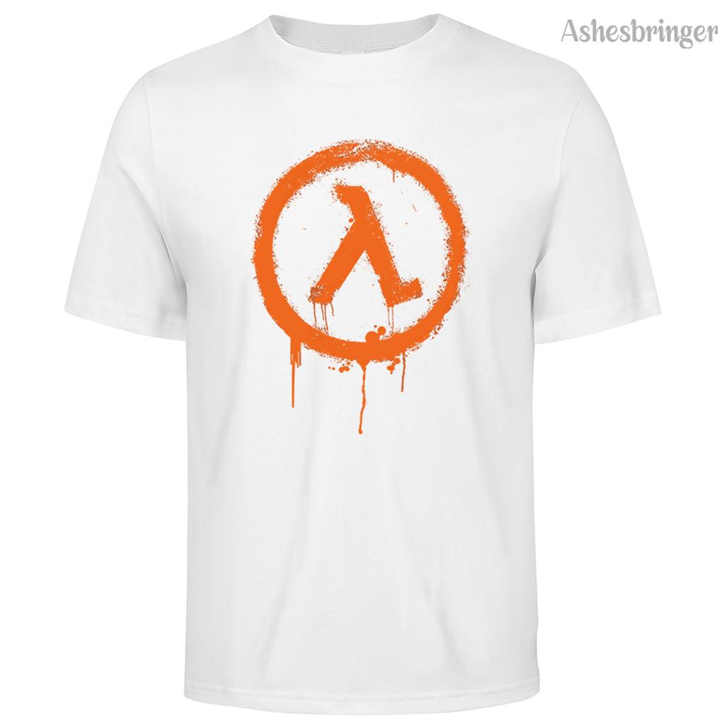 Мужская хлопковая футболка с круглым вырезом и графическим принтом Half Life, уличный повседневный стиль, топы для мужчин и женщин