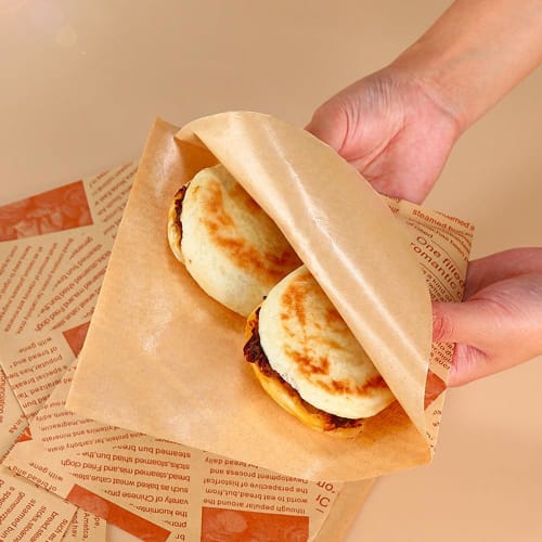 YFFSFDC Burger Bags, Hamburger Wrappers, Disposable Sandwich Wraps, Wax Paper Sheets, Greaseproof Paper, Fried Food Wrapping, Restaurant, Picnic, Part