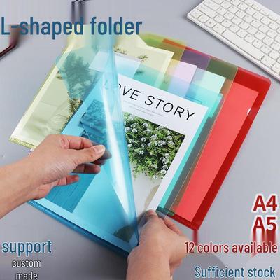 Прозрачная папка-конверт формата A4 L-типа, цветной зажим для одного листа E310, конверт для отчета формата A5