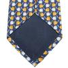 Used Dunhill tie silk Navy Orange business