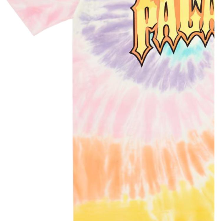 Palace Футболка X WWE Dude, топы унисекс с принтом тай-дай, разноцветные P22TS463