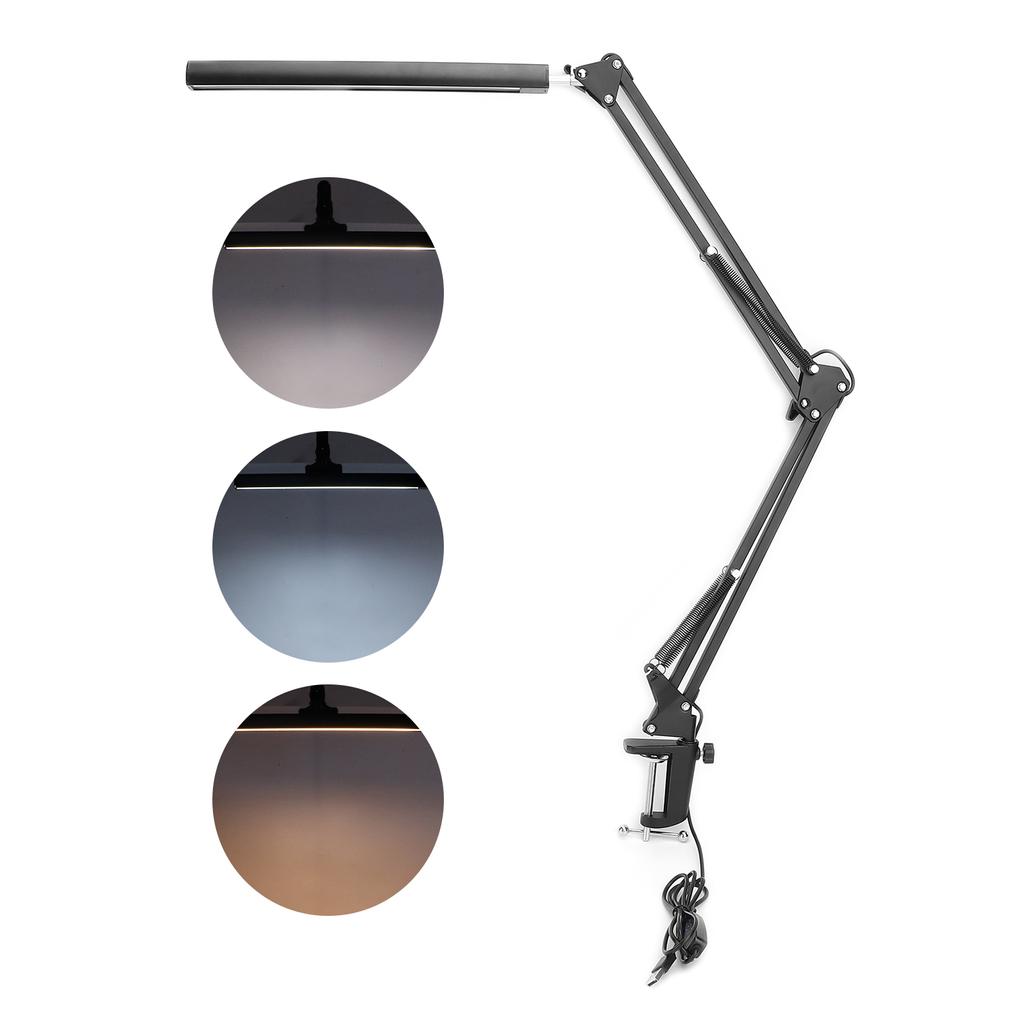 Swing Arm Desk Lamp with Clamp Eye Caring Folded Table Light for Nail Art Tattoo