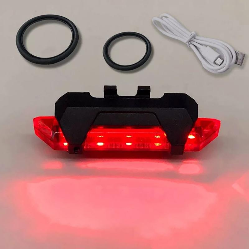 Bicycle Light LED Waterproof Rear Tail Light USB Rechargeable Bike Light Mount Cycling Safety Warning Light Bicycle Accessories