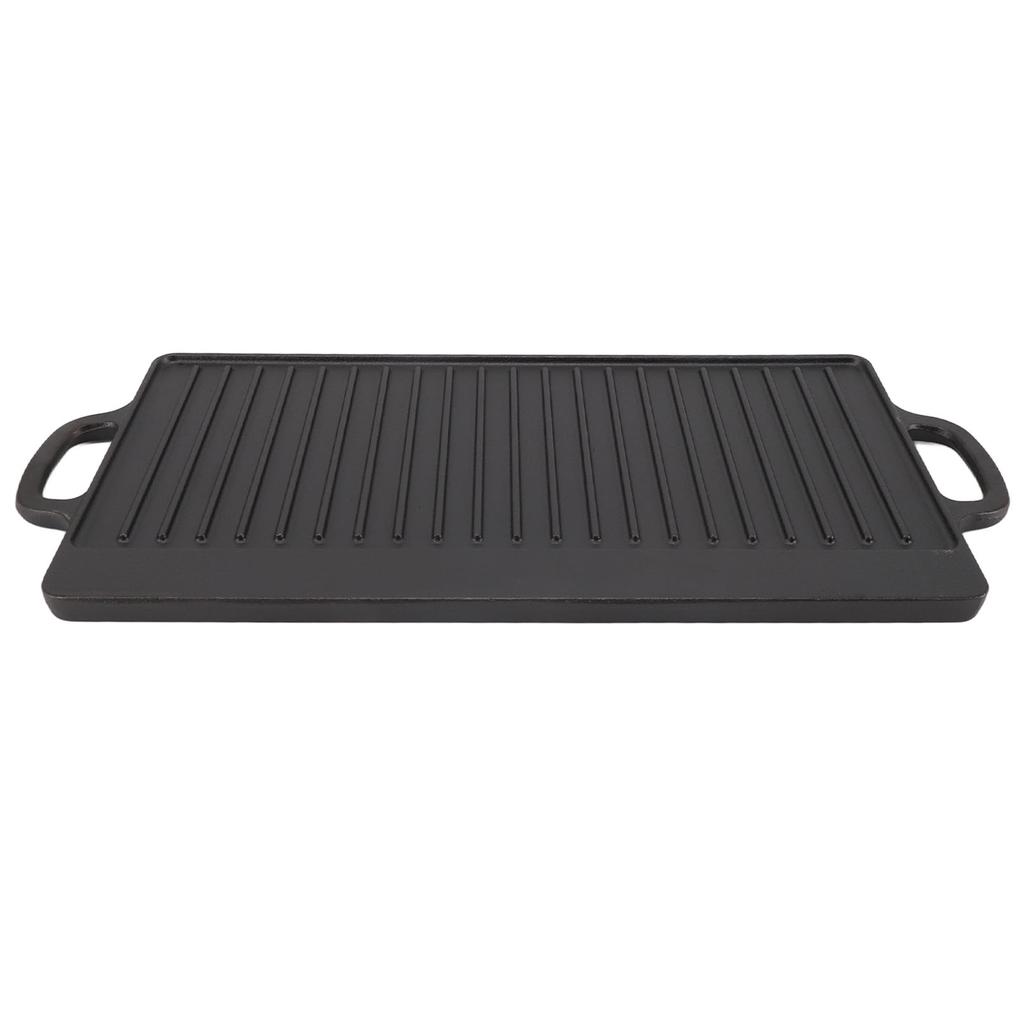 Griddle Plate Double Sided Iron Fast Even Heating Reversible Grill Plate for Outdoor Camping Gas