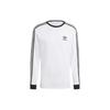 Мужская футболка с длинным рукавом и круглым вырезом Adidas Adicolor Classics 3-Stripes, приталенная, Белый IA4879