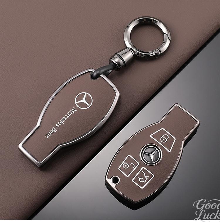 YDC4 Car Zinc Alloy Key Case Shell Buckle Car Key Cover For Mercedes Benz A C E S G Class GLC CLE CLA GLB GLS W177 Auto Accessory