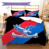Crystal Palace Football Club Pattern Bedding,Quilt Set Quilt Cover Pillowcase Home Birthday Gift (1 * duvet cover + 2 * pillowcase, without core)