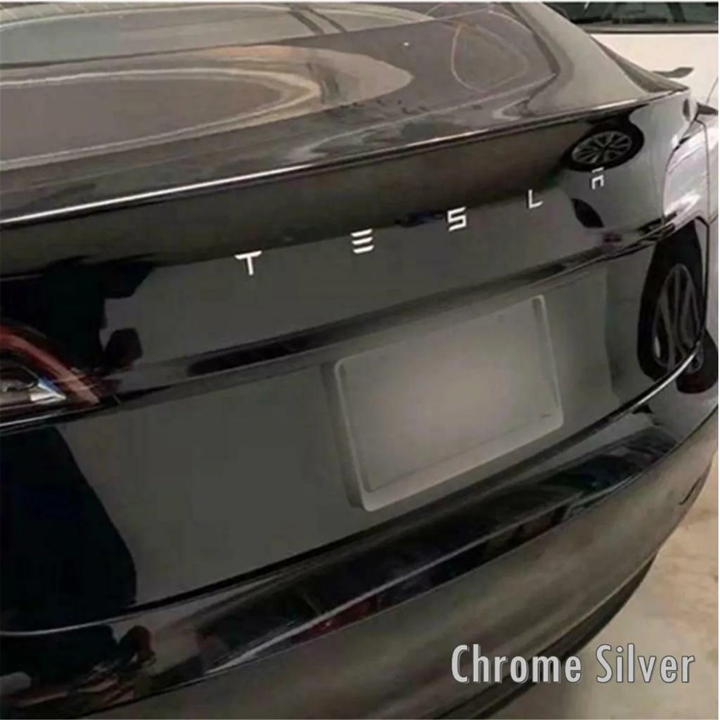 bfxhr7 1pcs 3D ABS Logo Tesla Emblem Letters Car Trunk Badge Rear Letter Label Electroplated For MODEL 3 MODEL S X Modified accessories
