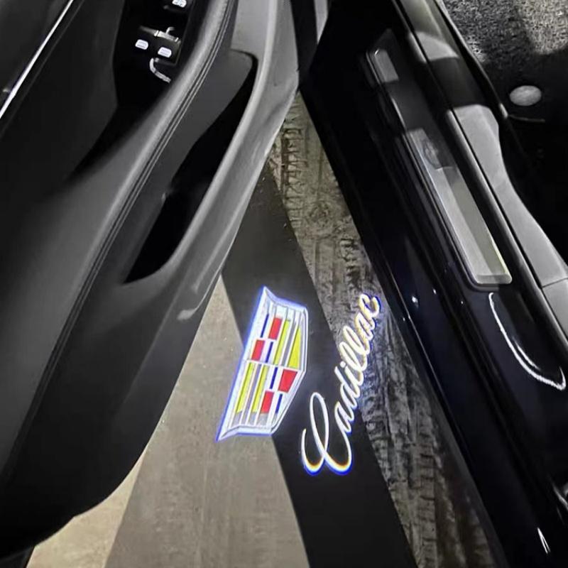 AABHX1 LED Car Door Welcome Logo Lights Retrofit Light for Cadillac SRX XT4 XT5 XT6 ATS XTS CTS CT6 Courtesy Projector Lamp Accessories