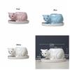 With Tray Cat Flower Vase With Drainage Hole Kitten Vase Container Ceramic Flower Pot  Bonsai