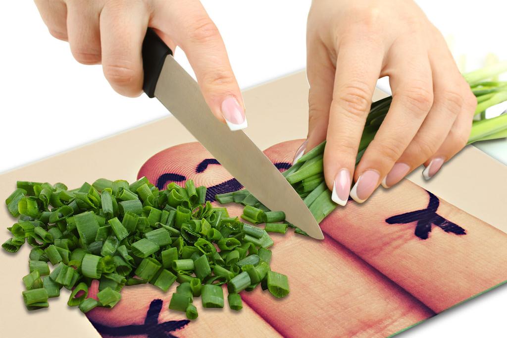 GLASS PLATE CUTTING BOARD 52x40 SMILE