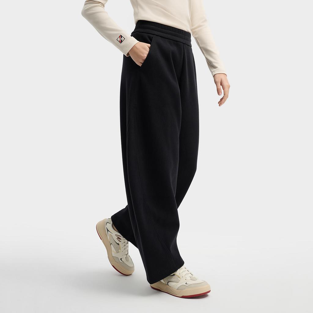 Fila Оригинальные Модные Ретро Классические Простые Удобные Универсальные Свободные Повседневные Брюки Женские низ Темно-Поток-Черный F11W619605FBK