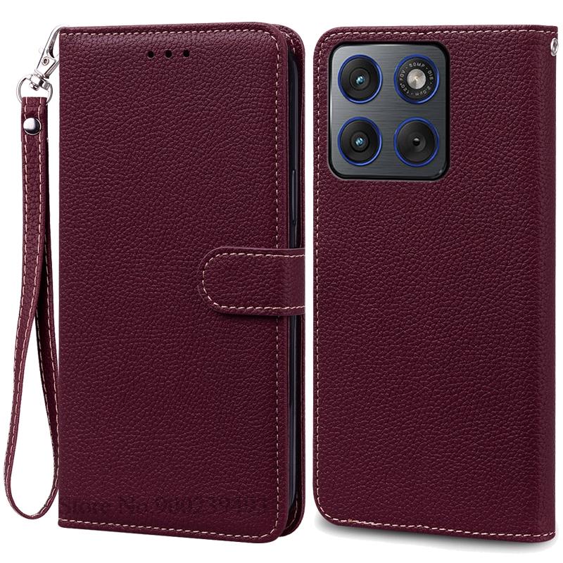 Чехол-книжка с кошельком из кожи для Motorola Edge 70, чехол-книжка с подставкой, магнитная крышка для телефона, Fundas