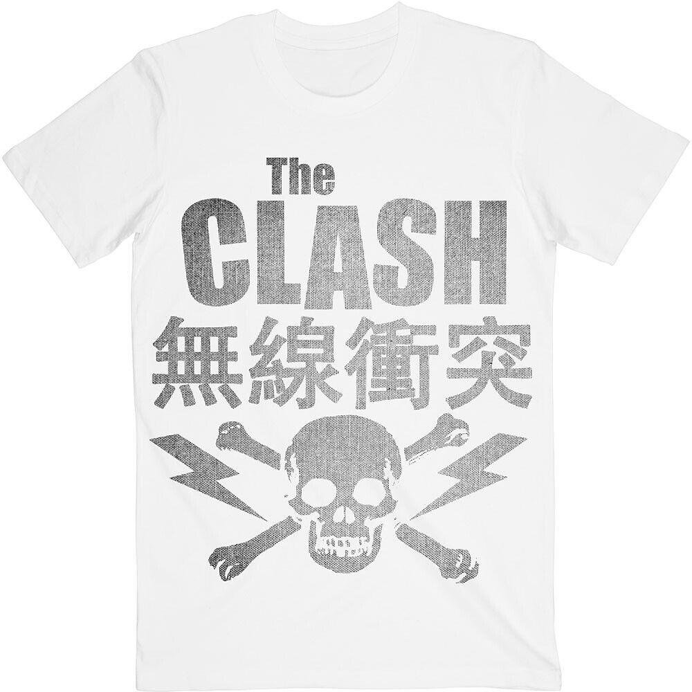Белая футболка унисекс Clash Skull Crossbones