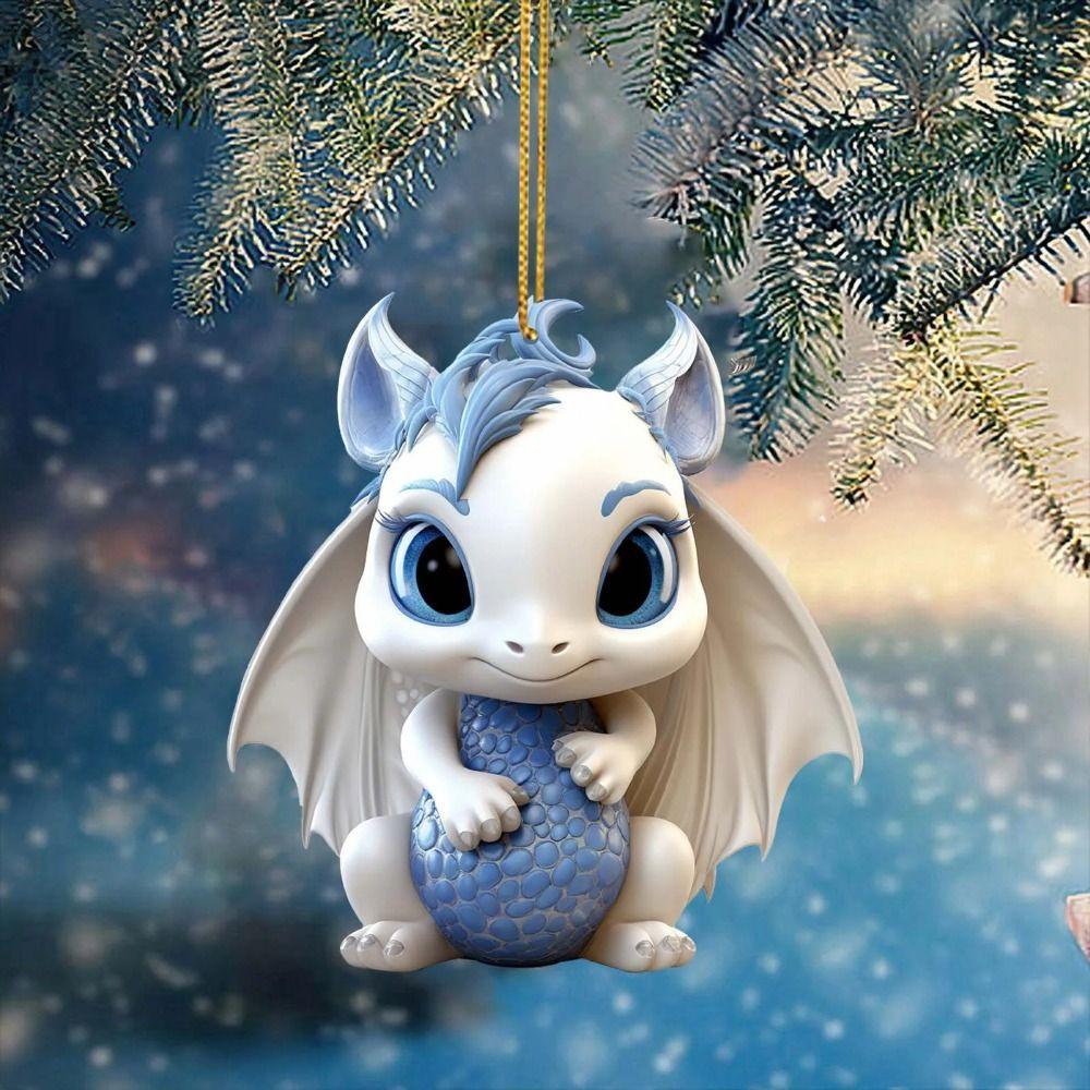 Акриловый кулон в виде дракона, сделай сам, поделки, украшения для рождественской елки, креативные рождественские подвесные украшения