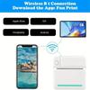 C19 MINI Print Портативный термопринтер Карманный фотопринтер Термальный принтер этикеток 58 мм Печать Беспроводная связь Bluetooth Android IOS