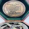 Gilbert  Sons London Brass Sundial Compass With Wooden Box, Brass Nautical