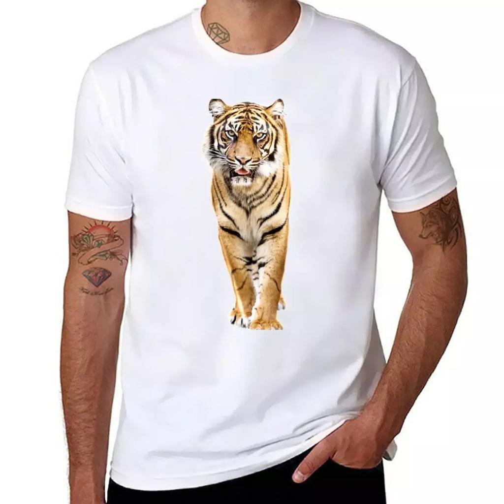 Tiger T-Shirt oversized customs animal prinfor boys mens workout shirts