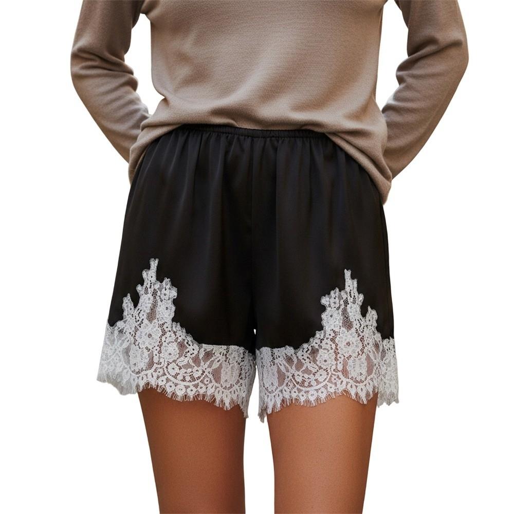 Y2k Lace Patchwork Shorts Lace Women Shorts Vintage Sleep Shorts Pajamas
