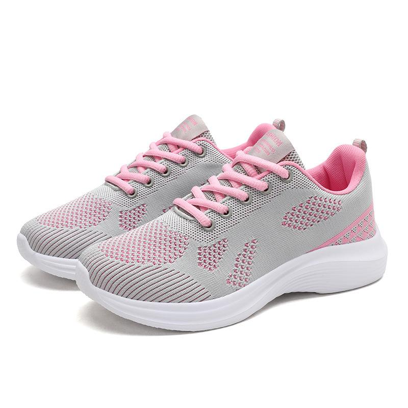 Spring breathable women's running shoes casual shoes female student mesh breathable large size sneakers