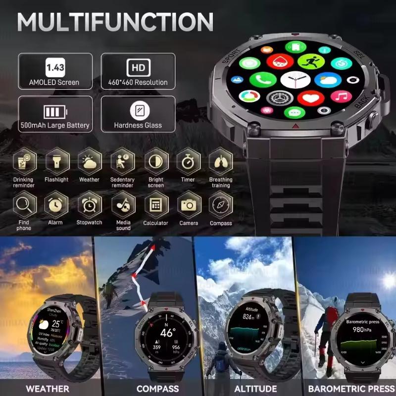 2025 New Original Premium Outdoor Smart Watch GPS Sport Fitness Health Swimming Waterproof Call GPS Smartwatch