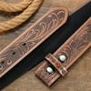 Панк Стиль Ретро Тисненый Корпус Ремня Кнопочный Ремень Мужской Западный Джинсовый Ремень Различные Стили Пряжка-Пластина