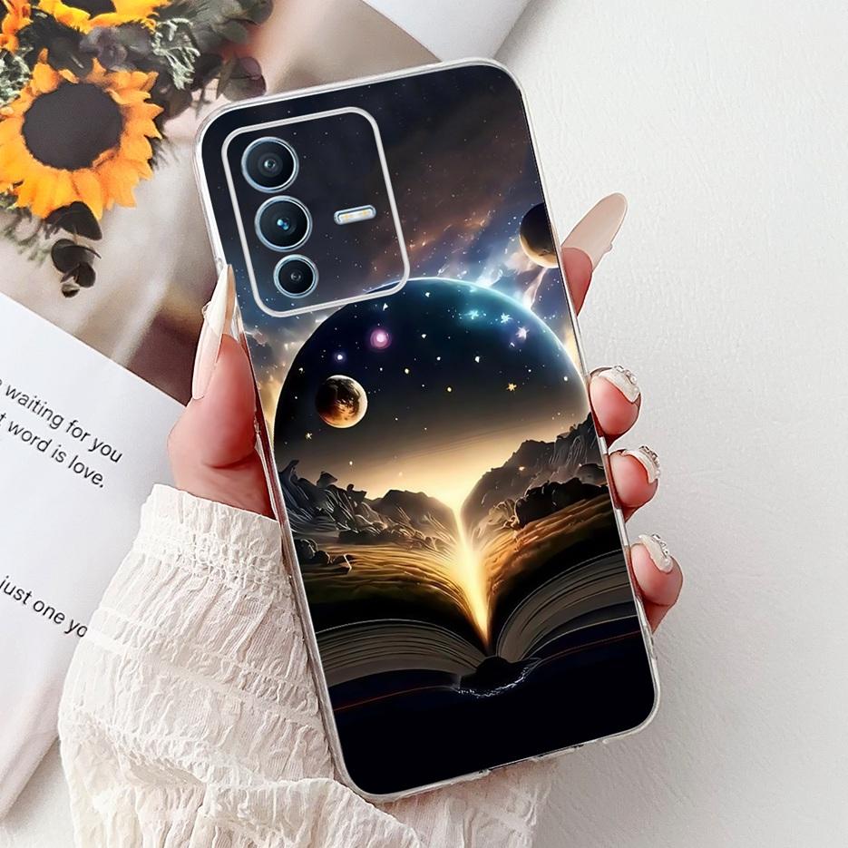Чехол для Vivo V23 Pro V2132 Милый Чехол с Рисунком Сердечек Любви Мягкий Тонкий Чехол для Телефона Для Vivo V23e V 23 Pro VivoV23 5G Задняя Крышка Сумки