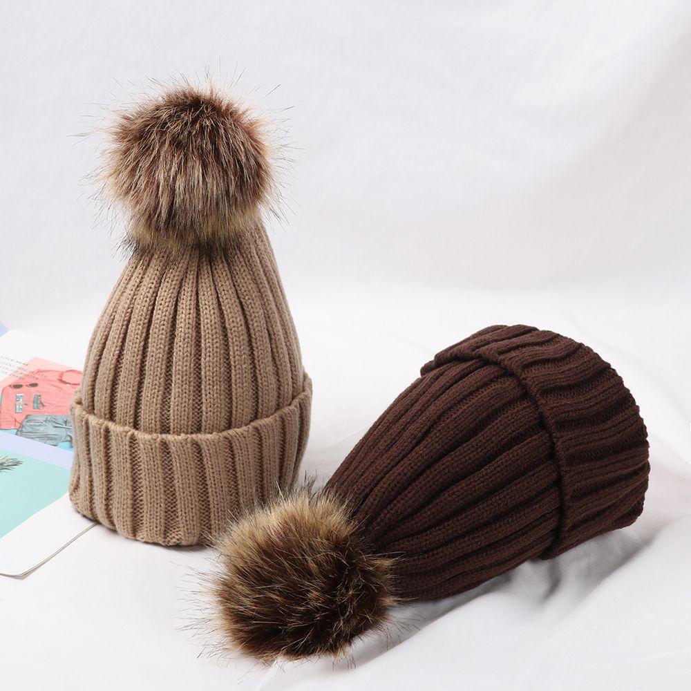 Ladies Women Soft Thick Ski Hat Beanie Cap Winter Cap Knitted Hat