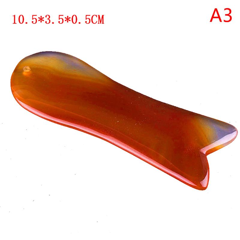 Red Onyx Scraper Guasha Jade Massager For Face Natural Gouache Stone Gua Sha Scraper Facial Massage Tool Face Scraper