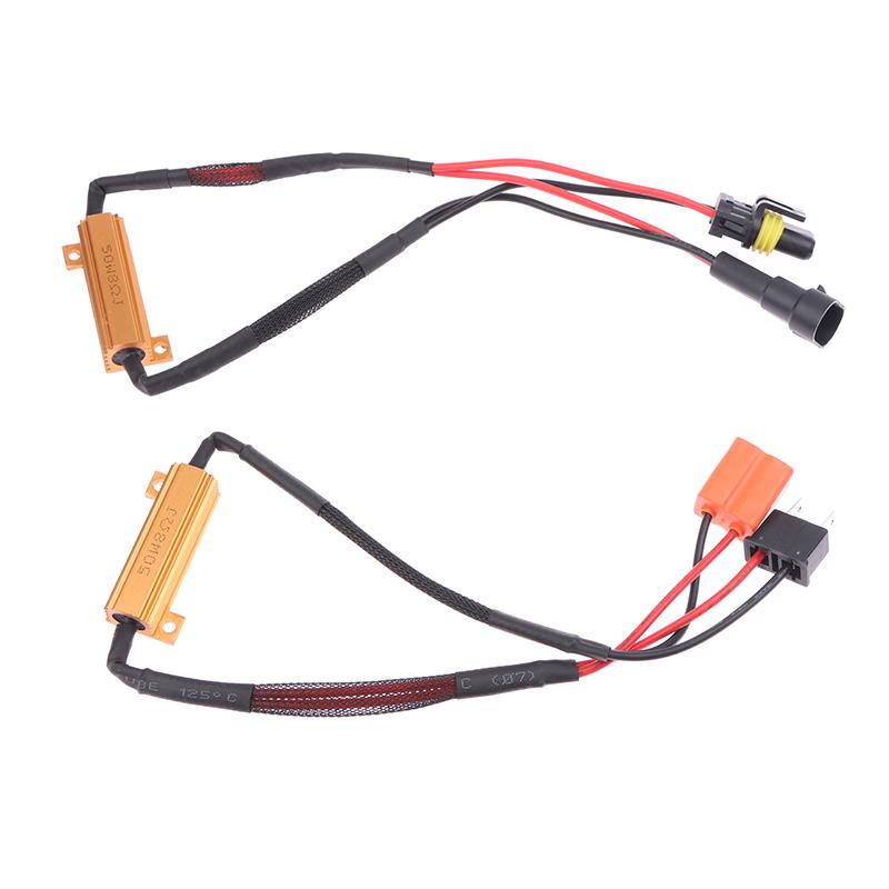 1 шт. Автомобильный резистор нагрузки, ошибка компенсатора, светодиодный декодер Canbus, свободная проводка, компенсатор, декодер, свет 50 Вт H4 H7 H8/H11 9005/9006