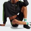 Adidas Укороченная толстовка Originals Pride с логотипом трилистника, женские толстовки черного цвета IU0050