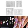 Multipurpose Nail Art Silicone Mould for 3D Designs Butterfly Flower Rose Patterns Portable for Acrylic Craft Supplies