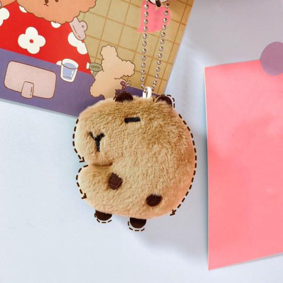 Мультяшный плюшевый кулон-подвеска в виде морской свинки, мягкая хлопковая набивная кукла, плюшевая игрушка, подвесное украшение, милая коричневая плюшевая морская свинка для брелка