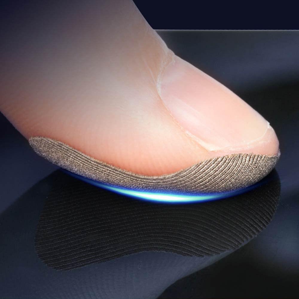10PCS Silver Grey Gaming Finger Stickers Conductive Anti Slip Glove Touch Screen Film Anti Sweat Ultra Thin Fingertip Sticker