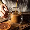 150/250/350ml Heat Resistant Glass Cups Double Wall Glass Coffee Cup with Handle Breakfast Milk Water Cup Clear Juice Beer Cups