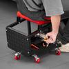 Mechanic Stool Rolling Work Seat 300 lbs Load Seat/Step Stool with Wheels